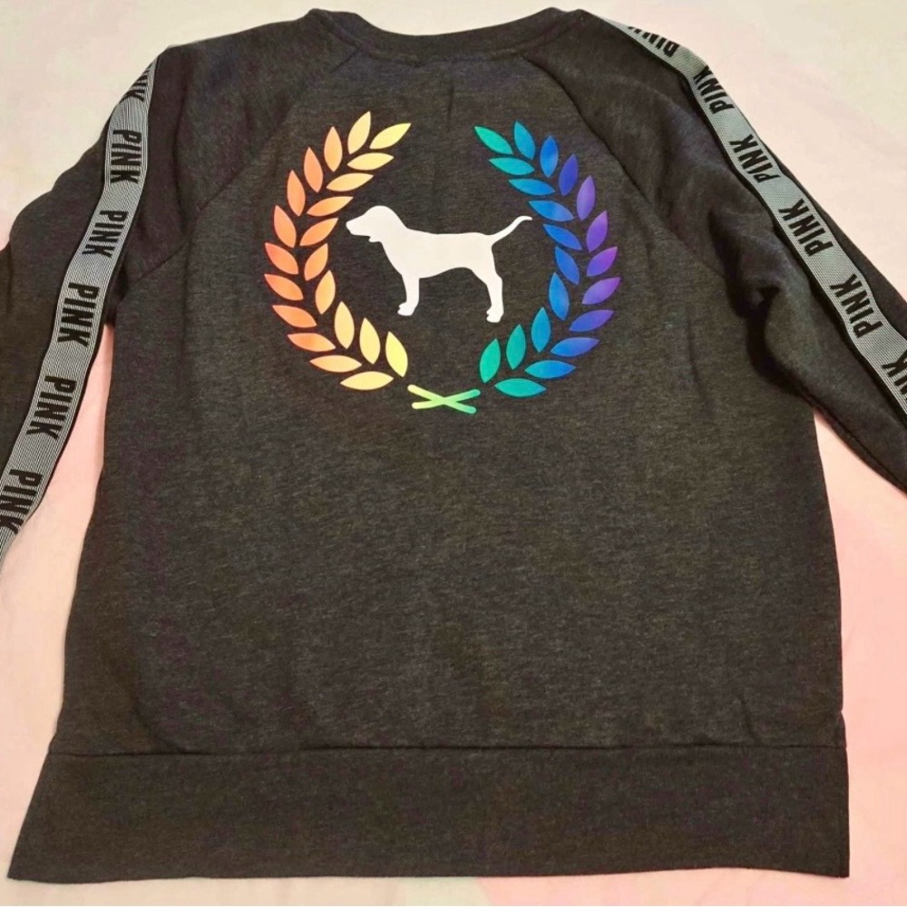 BNWT Victoria's Secret PINK Rainbow Logo Sweatshirt